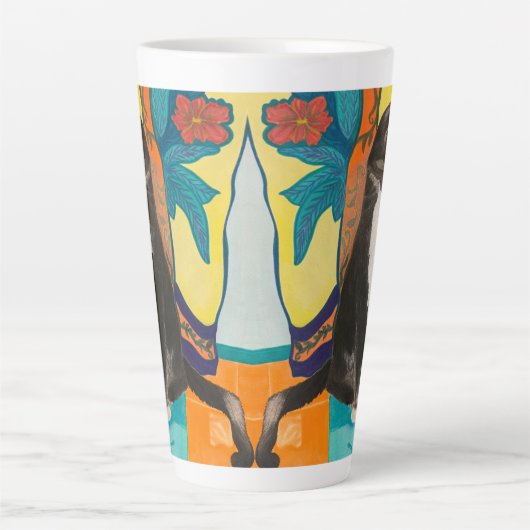 Tuxedo Cat Latte Mok (Voorkant)