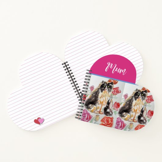 Tuxedo Cat Leuke Katten Zwart Wit Mum Moederdag Notitieboek (Binnen)