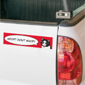 Tuxedo Cat Love Adoption a Shelter Cat Bumperstick Bumpersticker (Op Truck)