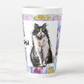 Tuxedo Cat Love You Black and White Cats Magnet Co Latte Mok (Voorkant)