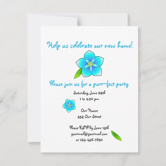 Tuxedo Cat Lover's Kat voor Uitnodiging (Achterkant)