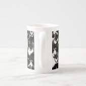 Tuxedo Cat Madness Porselein Kop (Achterkant)