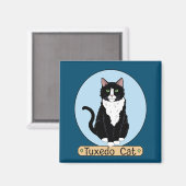 Tuxedo Cat Magneet (Voorkant / Achterkant)