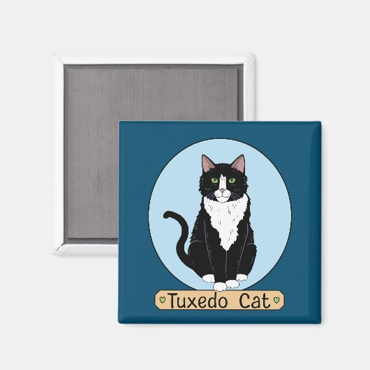 Tuxedo Cat Magneet (Voorkant / Achterkant)