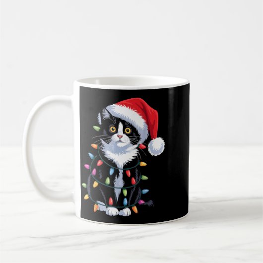 Tuxedo Cat Meow Santa Tuxie Christmas Tree  Koffiemok (Links)