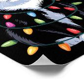 Tuxedo Cat Meow Santa Tuxie Christmas Tree Poster (Hoek)