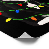 Tuxedo Cat Meow Santa Tuxie kerstboomverlichting Poster (Hoek)