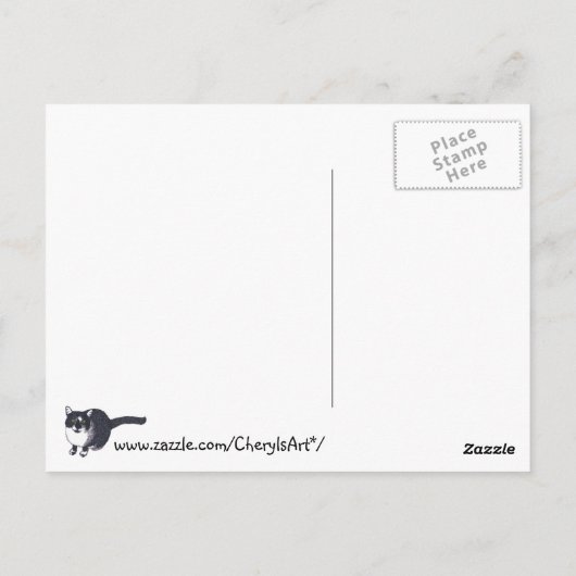 Tuxedo Cat met Balloon Happy Birthday Briefkaarten (Achterkant)