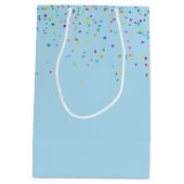 Tuxedo Cat met Confetti en Verjaardagsballon Medium Cadeauzakje (Achterkant)