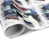 Tuxedo Cat met Sinterhat-glanzend opvulpapier Cadeaupapier (Rol Hoek)