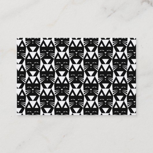 Tuxedo Cat Modern Geometric Visitekaartje (Achterkant)