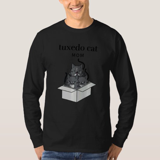 Tuxedo Cat Mom Cute T-shirt (Voorkant)
