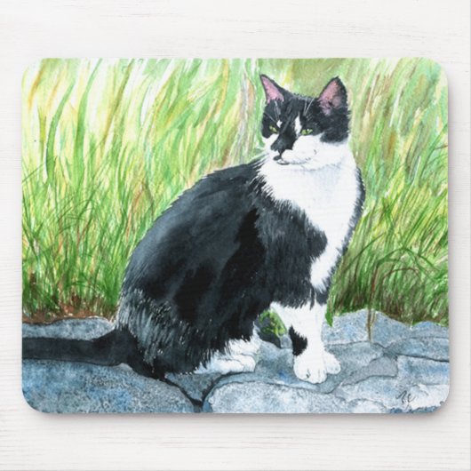 Tuxedo Cat Mousepad Muismat (Voorkant)