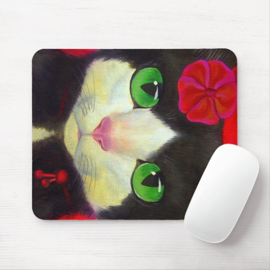 TUXEDO CAT MOUSEPAD MUISMAT (Met muis)