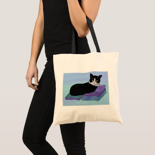 Tuxedo Cat Nap Canvas Bag Tote Bag (Voorkant (product))