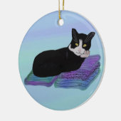 Tuxedo Cat Nap Ornament (Links)