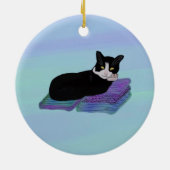 Tuxedo Cat Nap Ornament (Achterkant)