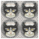 Tuxedo Cat Nurse Stof (Close Up)
