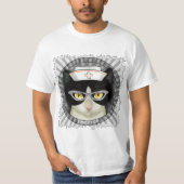 Tuxedo Cat Nurse T-Shirt (Voorkant)