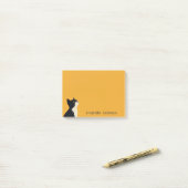 Tuxedo Cat op Geel Personaliseren Post-it® Notes (Op bureau)