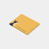 Tuxedo Cat op Geel Personaliseren Post-it® Notes (Schuin)