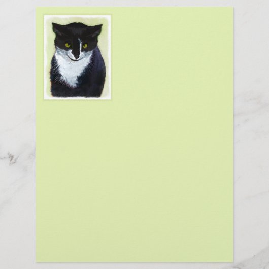 Tuxedo Cat Paining - Kute Original Cat Art (Voorkant)