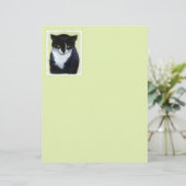 Tuxedo Cat Paining - Kute Original Cat Art (Staand voorkant)