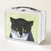 Tuxedo Cat Paining - Kute Original Cat Art (Voorkant)
