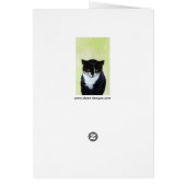 Tuxedo Cat Paining - Kute Original Cat Art (Achterkant)