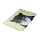 Tuxedo Cat Paining - Kute Original Cat Art Badmat (Gekanteld)