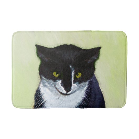 Tuxedo Cat Paining - Kute Original Cat Art Badmat (Voorkant)