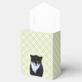 Tuxedo Cat Paining - Kute Original Cat Art Bedankdoosjes (Geopend)