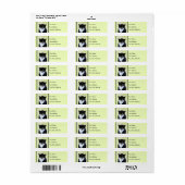 Tuxedo Cat Paining - Kute Original Cat Art Etiket (Full Sheet)