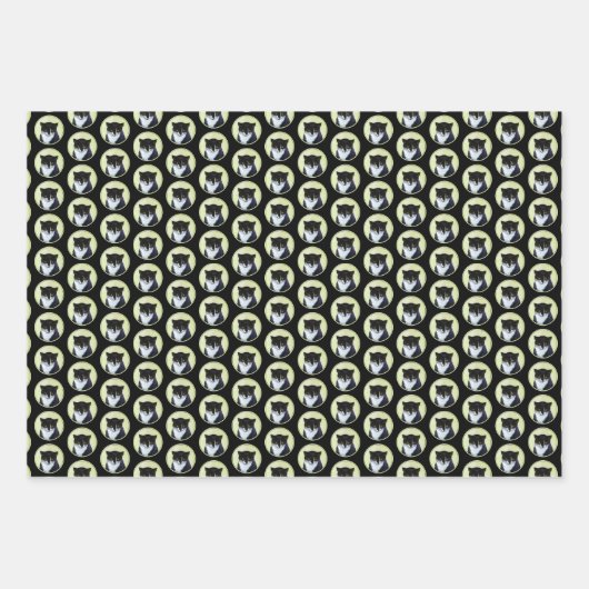 Tuxedo Cat Paining - Kute Original Cat Art Inpakpapier Vel (Voorkant 3)