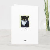 Tuxedo Cat Paining - Kute Original Cat Art Kaart (Achterkant)