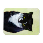 Tuxedo Cat Paining - Kute Original Cat Art Magneet (Horizontaal)