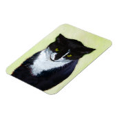 Tuxedo Cat Paining - Kute Original Cat Art Magneet (Linkerzijde)