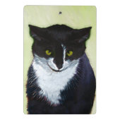 Tuxedo Cat Paining - Kute Original Cat Art Mini Klembord (Achterkant)