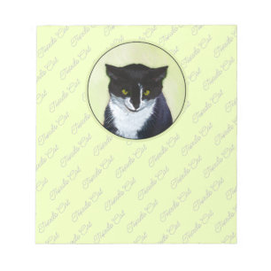 Tuxedo Cat Paining - Kute Original Cat Art Notitieblok