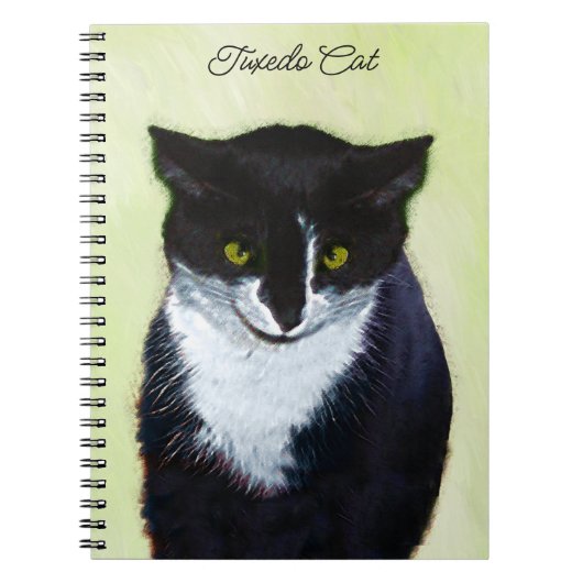 Tuxedo Cat Paining - Kute Original Cat Art Notitieboek (Voorkant)