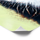 Tuxedo Cat Paining - Kute Original Cat Art Perfect Poster (Hoek)