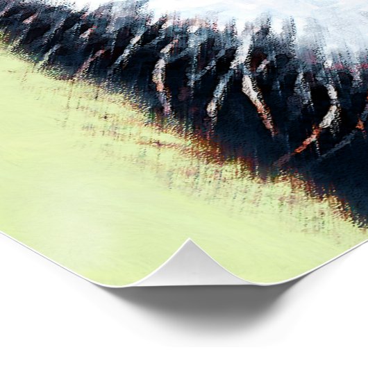 Tuxedo Cat Paining - Kute Original Cat Art Perfect Poster (Hoek)