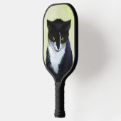 Tuxedo Cat Paining - Kute Original Cat Art Pickleball Paddle (Links)