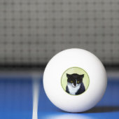 Tuxedo Cat Paining - Kute Original Cat Art Pingpongbal (Net)