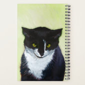 Tuxedo Cat Paining - Kute Original Cat Art Planner (Achterkant)