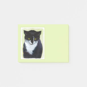 Tuxedo Cat Paining - Kute Original Cat Art Post-it® Notes