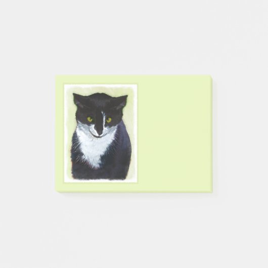 Tuxedo Cat Paining - Kute Original Cat Art Post-it® Notes (Voorkant)