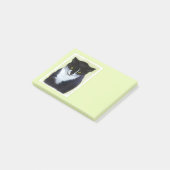 Tuxedo Cat Paining - Kute Original Cat Art Post-it® Notes (Schuin)