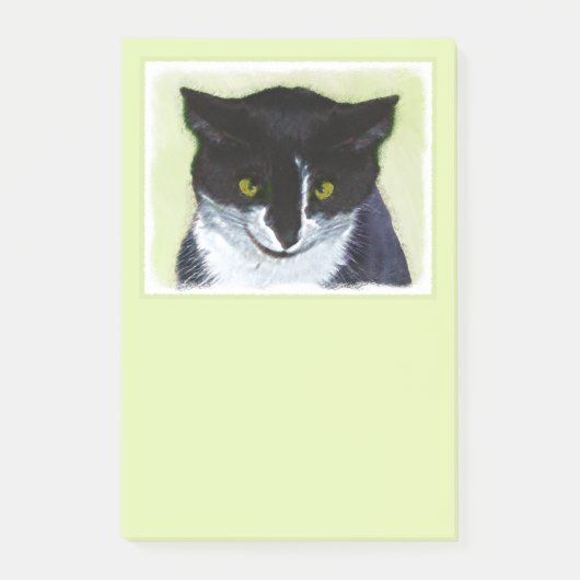 Tuxedo Cat Paining - Kute Original Cat Art Post-it® Notes (Voorkant)