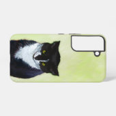 Tuxedo Cat Paining - Kute Original Cat Art Samsung Galaxy Hoesje (Achterkant horizontaal)